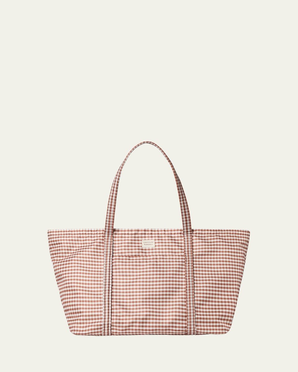 Dina Travel Gingham Tote Bag